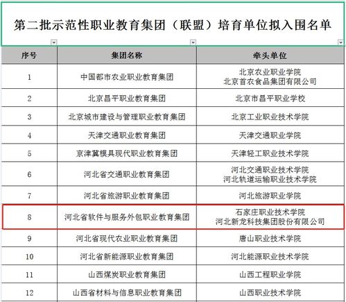 河北省軟件與服務(wù)外包職業(yè)教育集團(tuán)入選國家示范性職業(yè)教育集團(tuán)培育單位